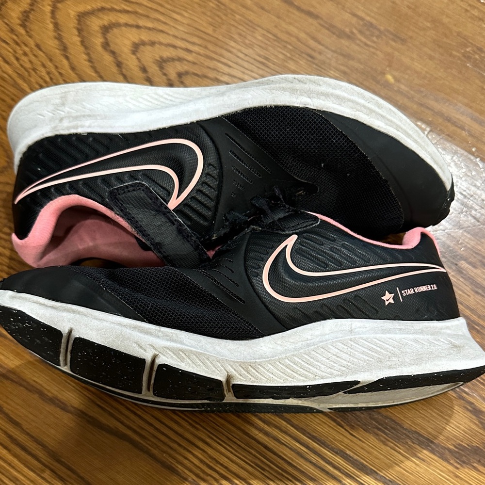 Nike kids Black and Pink Sneakers